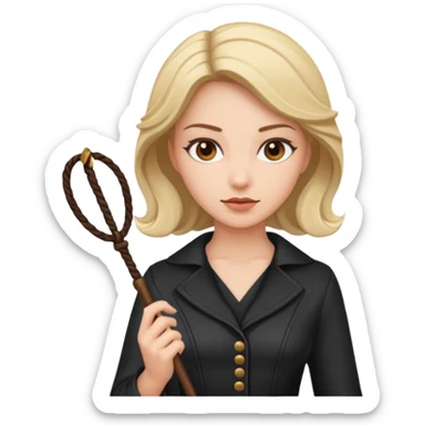 Dominatrix holding a whip sticker