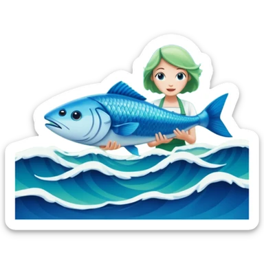 Pull up Fishwife Cookbook graphics sticker