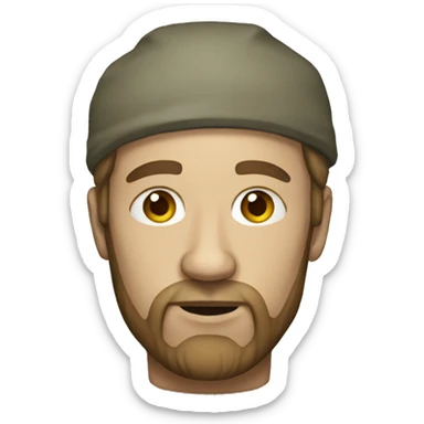 Homeless white man sticker