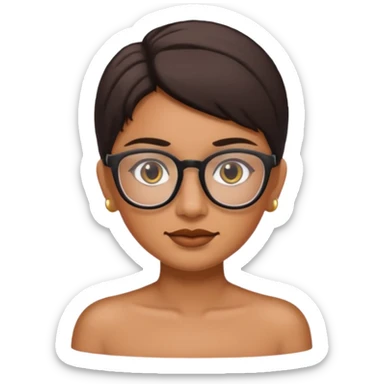 mexican wearing flasses with makeup sticker