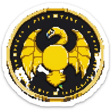 Wu-Tang Clan logo on a gold coin sticker