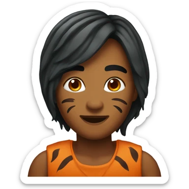 dark orange tiger lily sticker