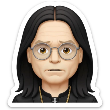ozzie osbourne with glasses sticker