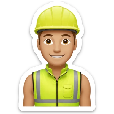 Cyclist with hi-vis vest sticker