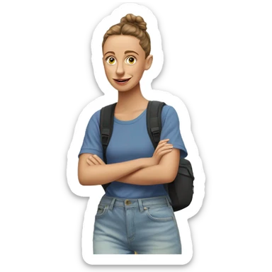 emma chamberlain on a weekend adventure sticker
