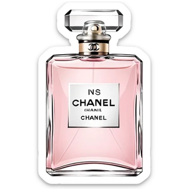 Light pink Chanel perfume sticker