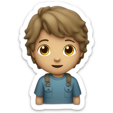 Niño mirando tele sticker