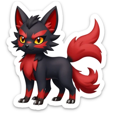 Litten-Zorua-Nargacuga-Fakemon-hybrid full body sticker