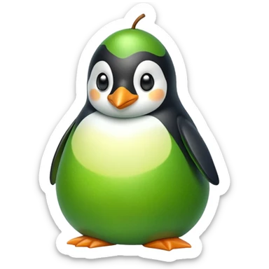 A penguin shaped pear 🐧🍐 sticker