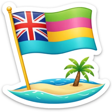 Floptropica flag sticker