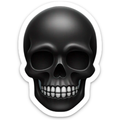 black skull sticker