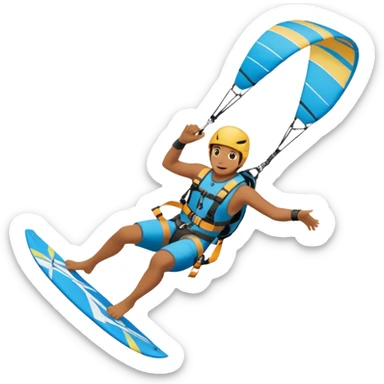 Kiterman haciendo un down loop sticker