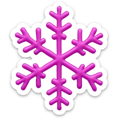 Pink snow flake sticker