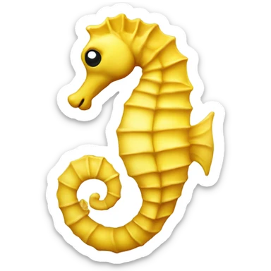 A sea horse yellow sticker