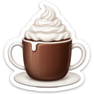 a hot cup of hot cocoa sticker