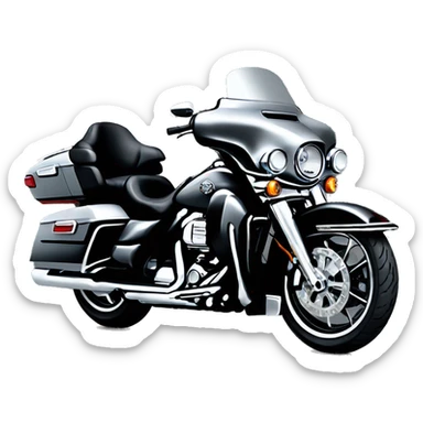 Harley Davidson Electra Glide Ultra Limited preta sticker