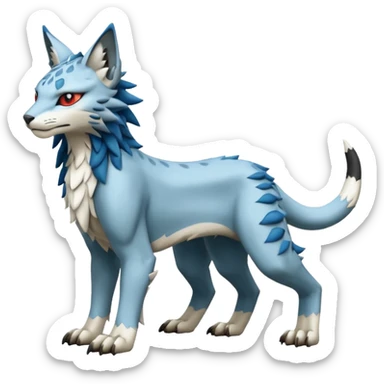 Lynx-Sergal-Vernid-Fakémon-Pokémon-creature (full body) sticker