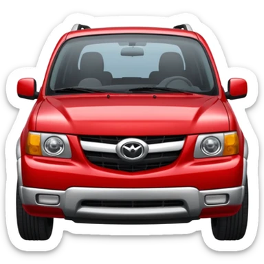emoji of a mazda tribute 2001 red  sticker
