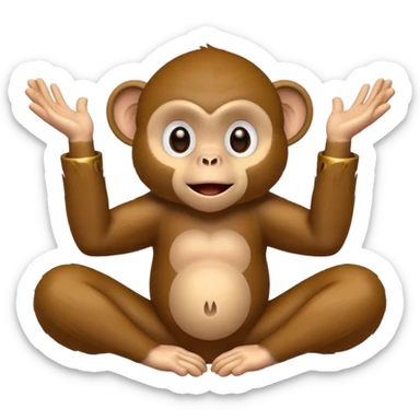 A monkey clapping cymbals sticker