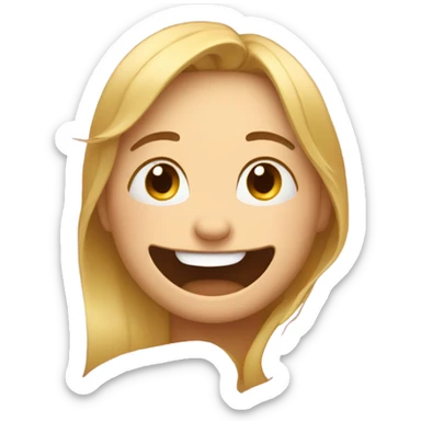 happy with crying and hearts sticker