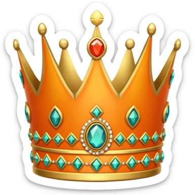 create ma a copy and paste emoji of a orange crown sticker