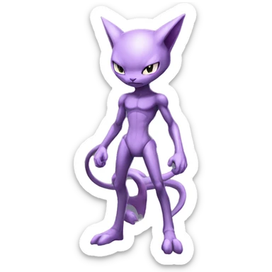  Cool Edgy Genesect-Mewtwo-Mew Full Body sticker