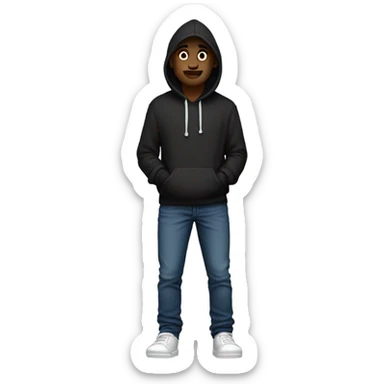 Guy leaning on a wall chill and mysterious  sticker