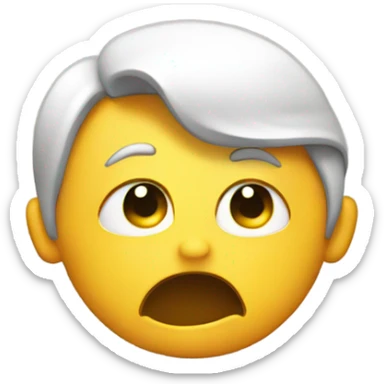 Confused face scratching head sticker