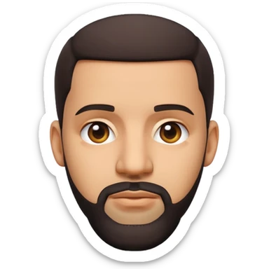 Create an iOS-style emoji of deake. Neutral facial expression, no emotion. Front-facing head only, clean Apple emoji aesthetic, smooth shading, simple shapes, no text, no accessories, plain background. sticker