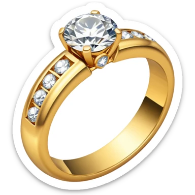 wedding ring with sparkles sticker