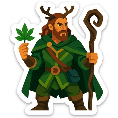 Baldur's Gate 3 druid character sticker