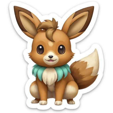 Meloetta-Buneary-Eevee-Pokémon-Fakémon-creature sticker