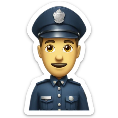 French policeman with a nasty look sticker