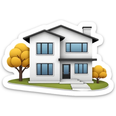 Clean aesthetic house  sticker