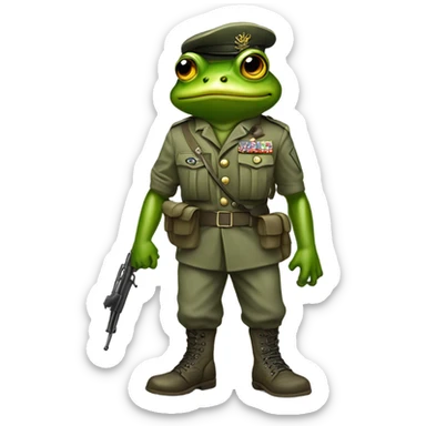 soldier frog sticker