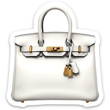 white hermes birkin bag sticker