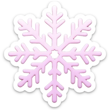 pastel pink snowflake  sticker
