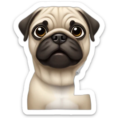 pug and flag of finland sticker