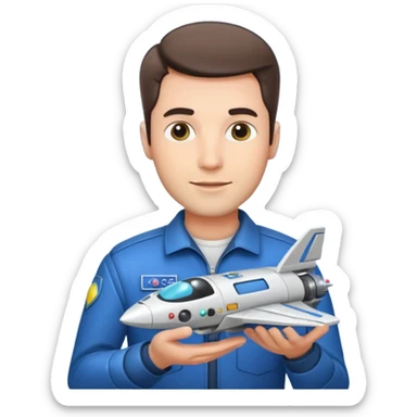 portrait of a male admirer add spaceship sticker