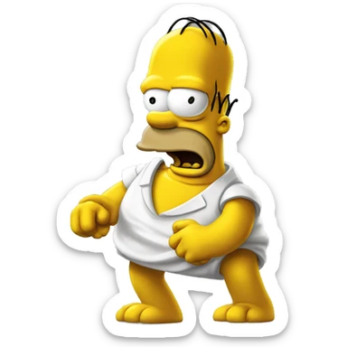 Homer Simpson Scorpion sticker