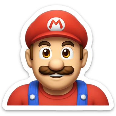 mario brother red one sticker