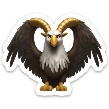 An eagle carrying a ram  sticker