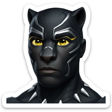 Black pantera sticker