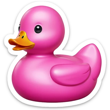 Pink rubber duck sticker
