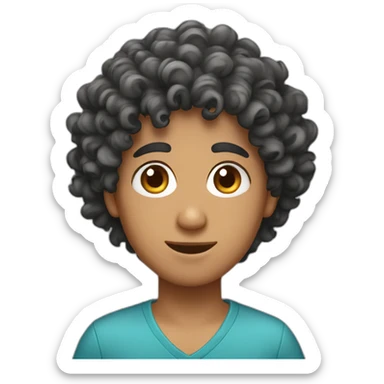 Curly haired Arab boy sticker