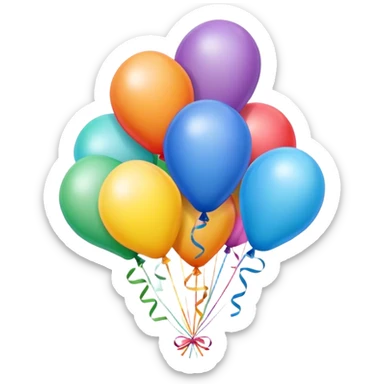 Birthday balloons  sticker