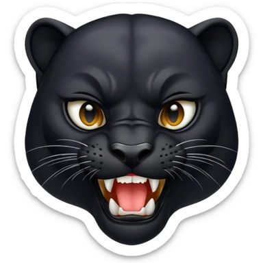 Una pantera mostrando sus dientes sticker