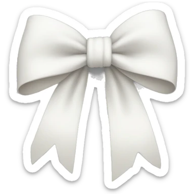 White bow  sticker