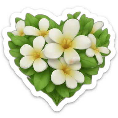 flower heart sticker