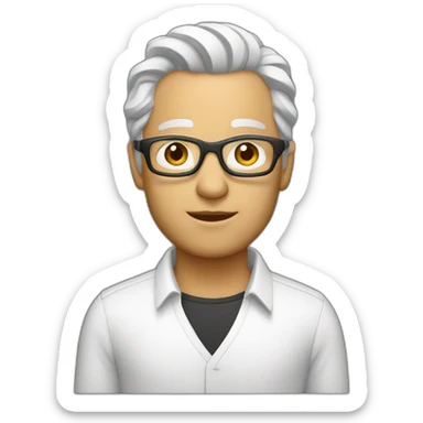 white cinema producer sticker